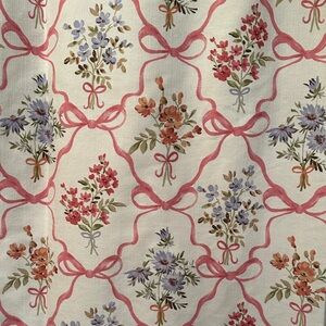 Shabby Chic Bow & Floral Shower Curtain